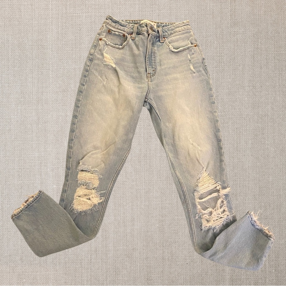 ABERCROMBIE & FITCH Women’s The Skinny Ankle High Rise Curve Love Jeans